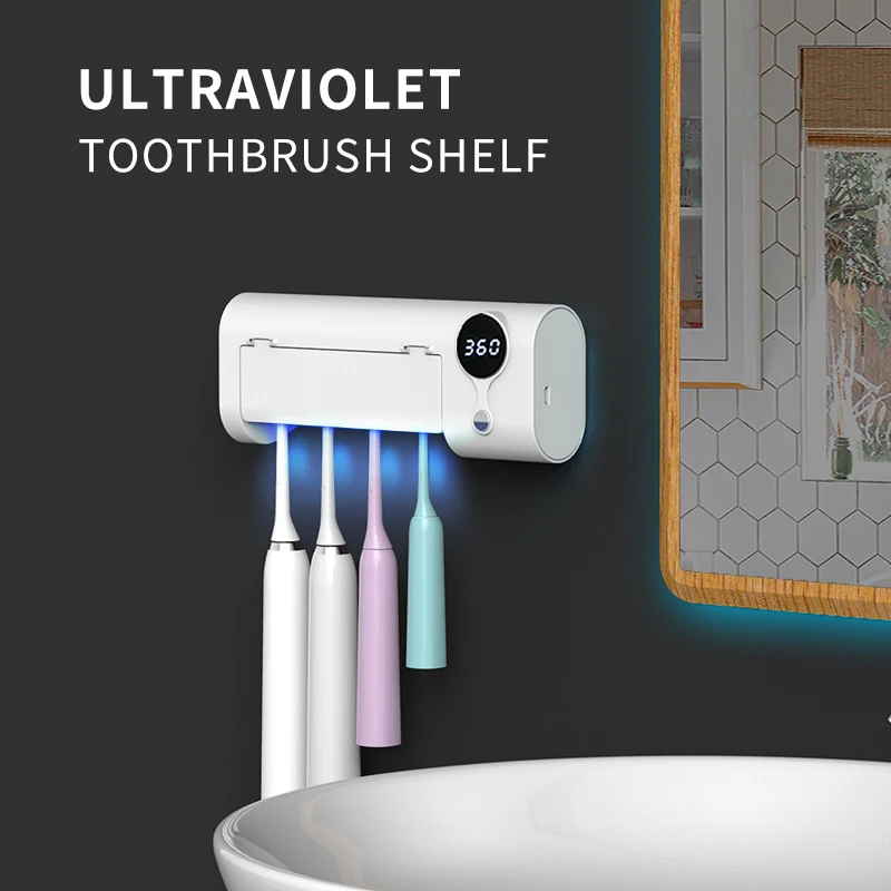 
Portable rechargeable sterilization equipments usb wall mounted uv toothbrush holder 99% led toothbrush sterilizer 
