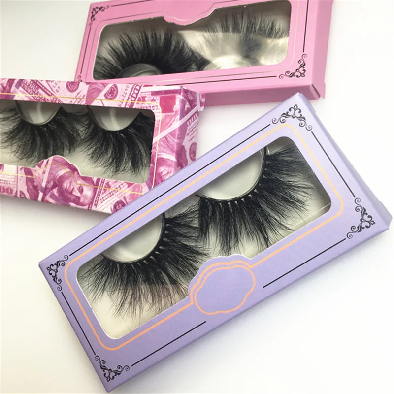 

25mm fluffy dramtic natural long wholesale vendor eyelash boxes custom logo eyelashes, Natural black