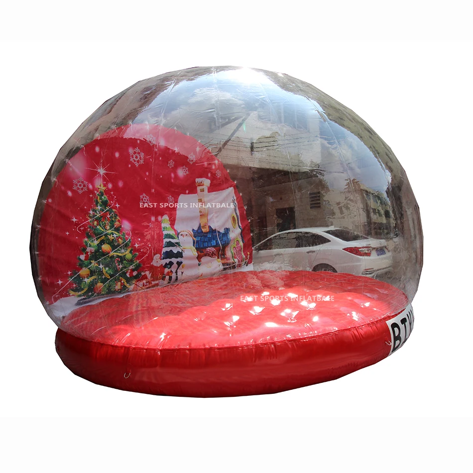 

Free shipping 4m outdoor inflatable Christmas snow globe ball Inflatable advertising decoration human snow globe