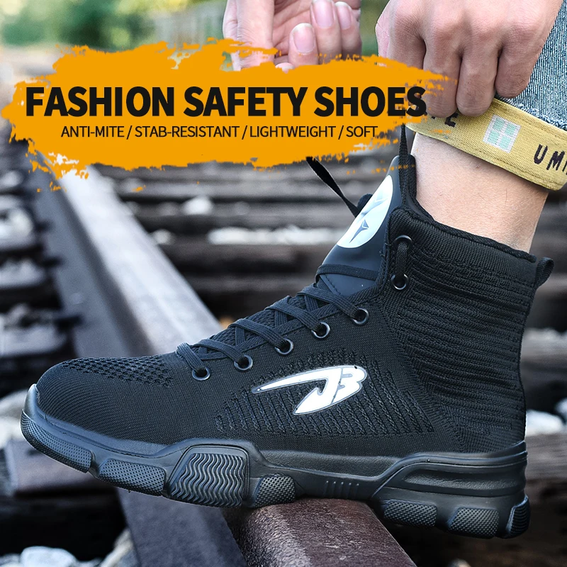 

Dropshipping shoes Office Steel Toe Mesh Anti - puncture Safety Shoes Unisex Men and women Executive Safety Shoes, Black, red, grey, green, red cotton, black grey cotton