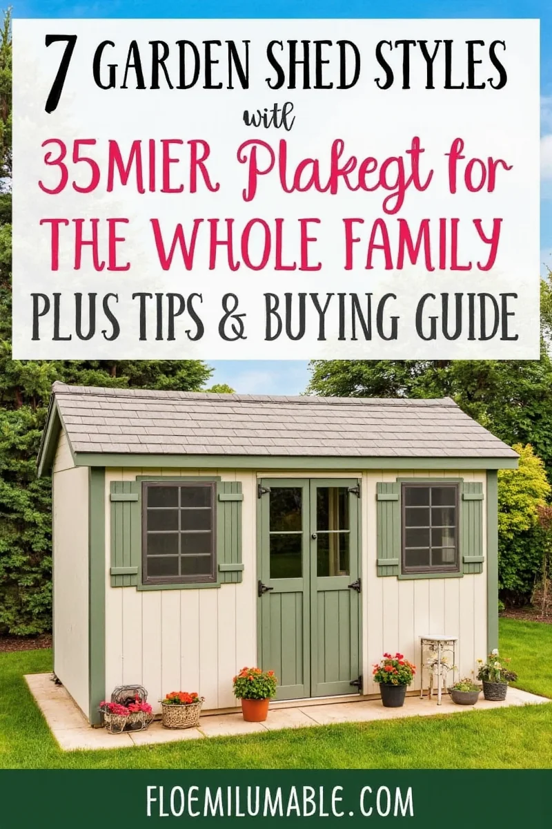 Kids' garden playhouse shed with slide