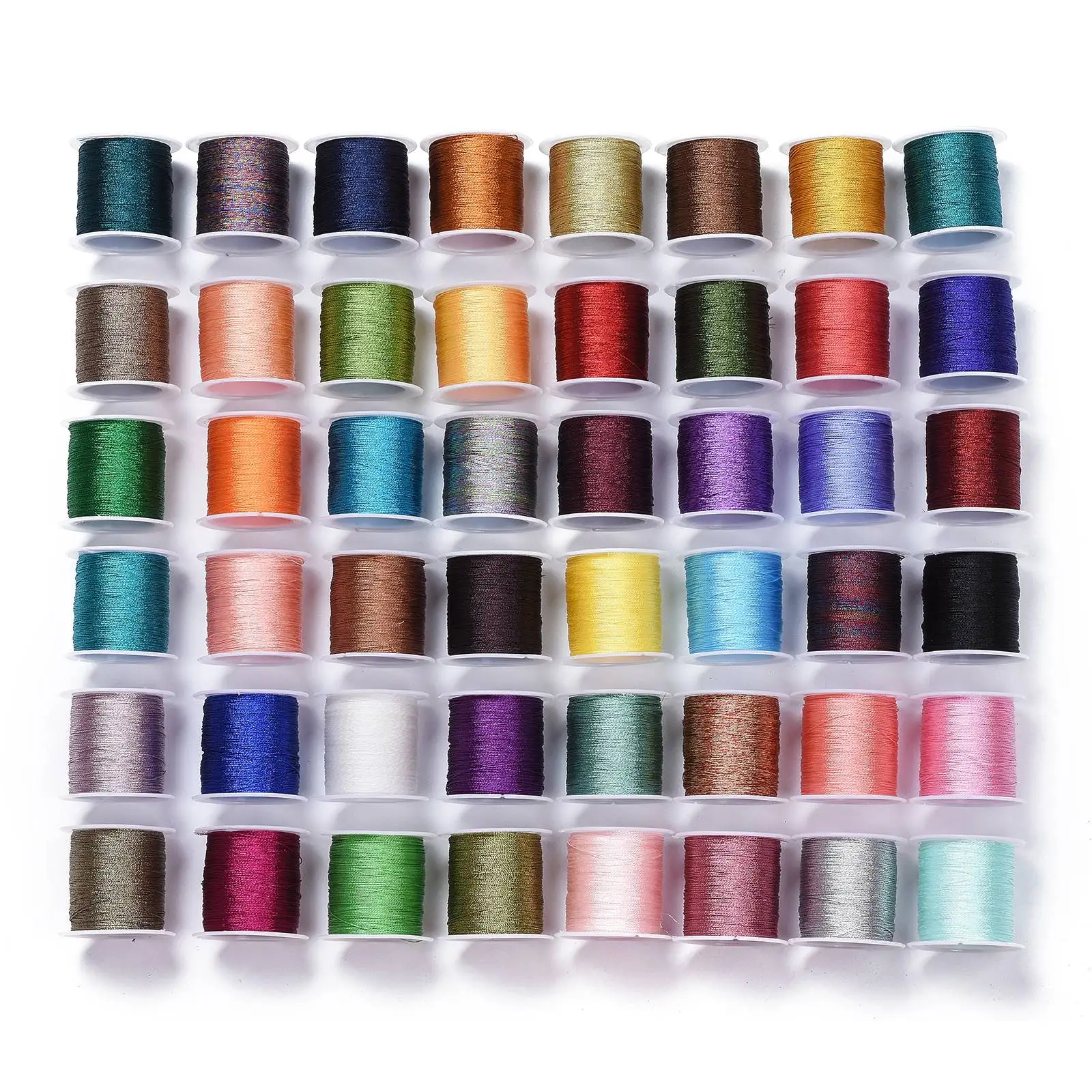 

Pandahall DIY Braided Bracelets Making Polyester Braided Metallic Cord, Mixed color