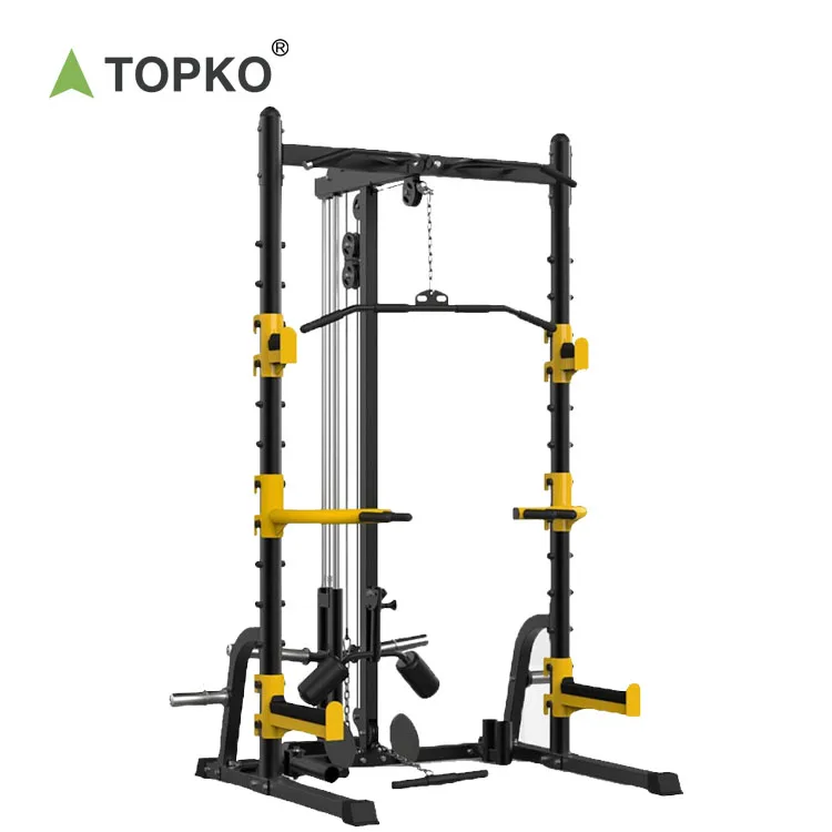 

TOPKO gym comprehensive training device multi-function training smith machine squat rack, Can be customized