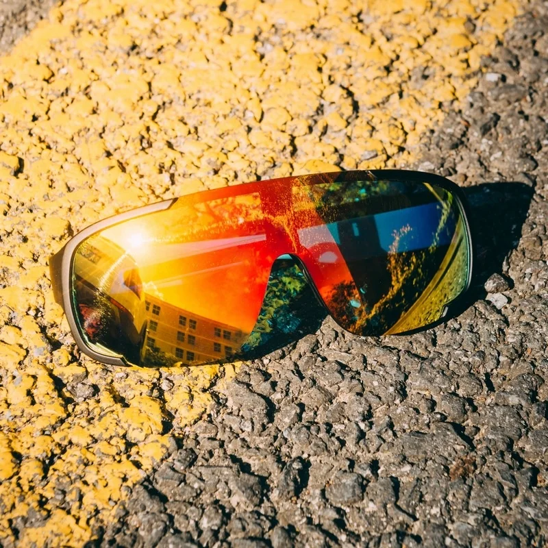 

Classic Flat Top Shield Sunglasses Oversized Mirror One Piece Sport Glasses Men Women, Custom colors