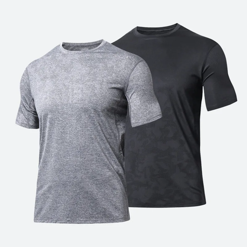 

New Short Sleeve Sportswear Summer Gym men's shirts Breathable quick Dry Mesh Sweatshirt Gym Training Men Shirt t-shirts, Custom color