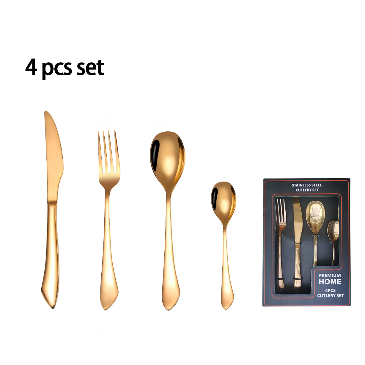 

4 Pcs Cutlery Sets Box Multi- Many Multicolored Cutlery Storage Flatware Set for Hotel Restaurant Wedding Home Party OEM, Customized