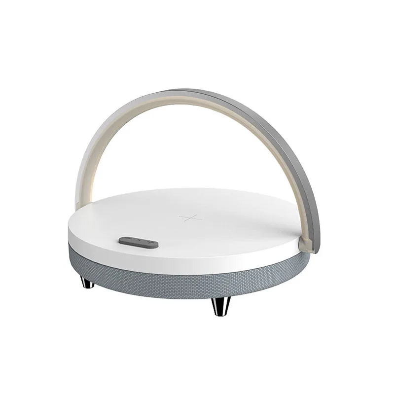 

Amazon hot sale wooden speaker lamp wireless charger cheap price support custom logo