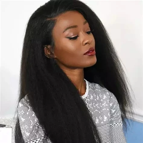 

Wholesale 13X4 HD Lace Frontal Wigs Long Hair Brazilian Kinky Straight Glueless Cheap Frontal Wigs for Black Women
