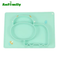 

Baby Silicone Placemat Non-Slip Feeding Plate for Toddlers Babies Kids with Strong Suction Fits Most Highchair Trays