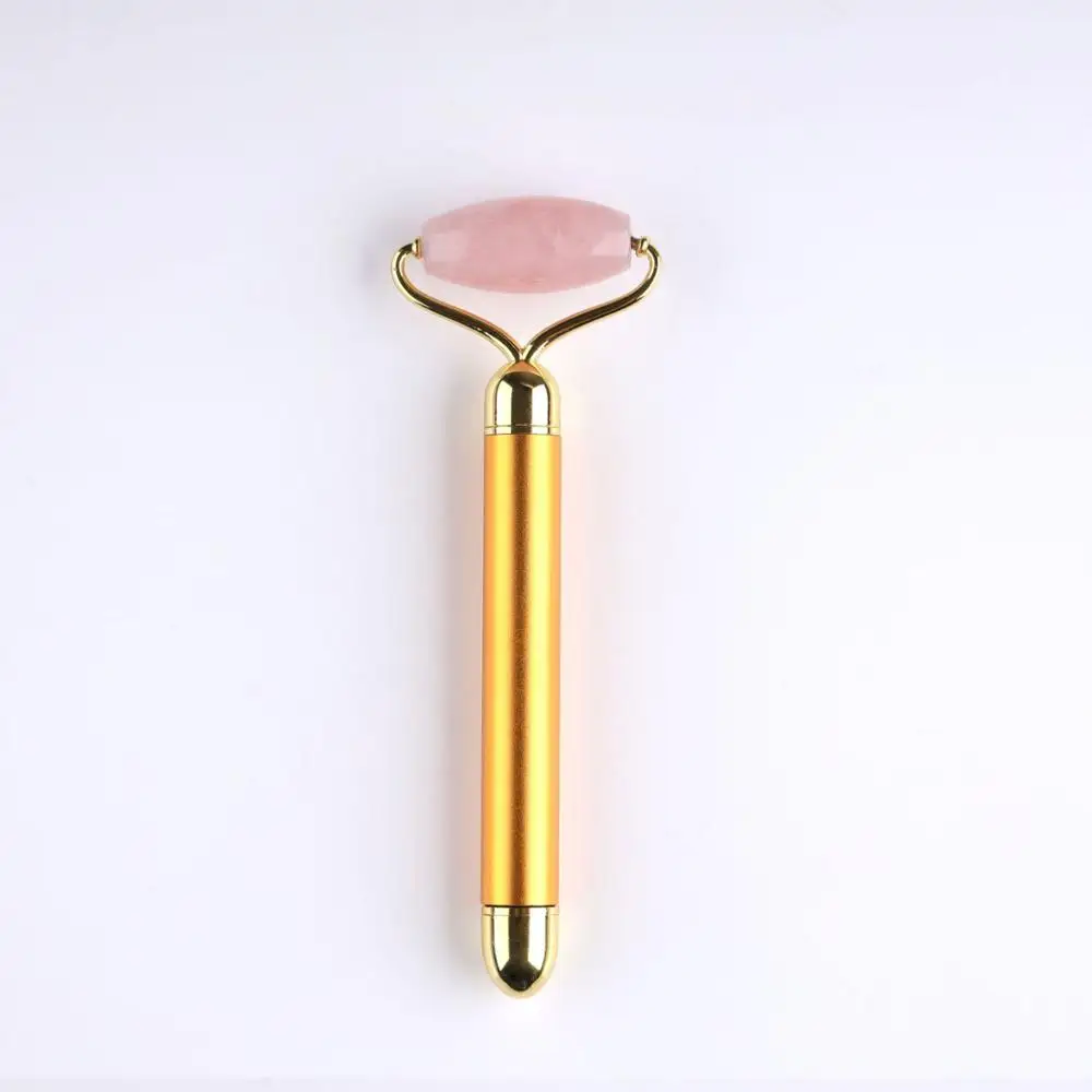 
3D Facial Roller Face Lift Firming Tool Rose Quartz Electric Jade Roller For Face 