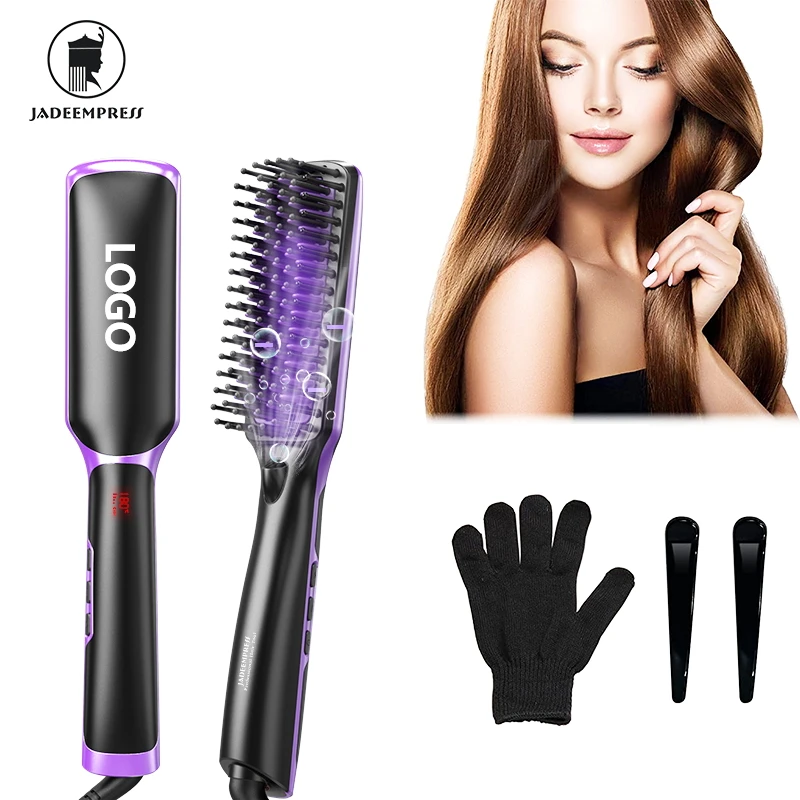 

Best Selling Lightweight Ceramic Hot Comb Straightener Negative Ion Hair Brush Straightening