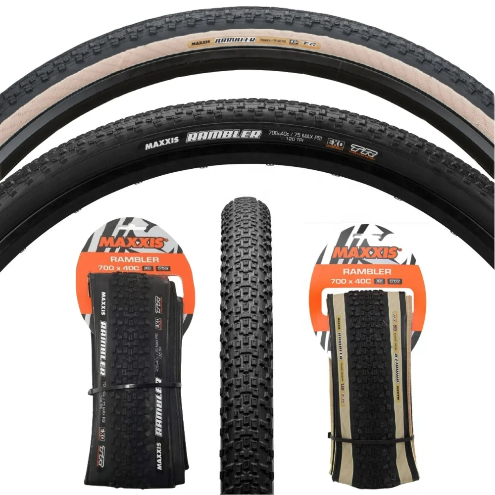 

Maxxis Rambler EXO Tubeless Ready Road Bike Tire 700x40C/45CBike Tire 120TPI Gravel Bike tire