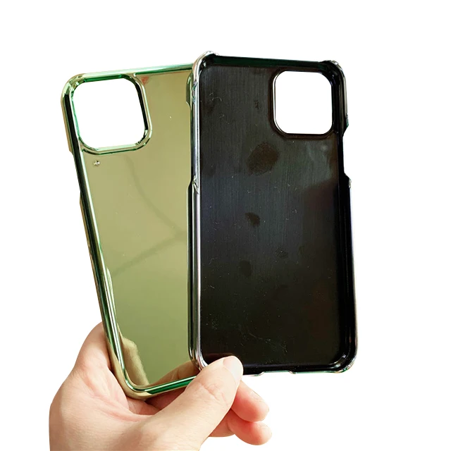 

For iPhone11 pro PC grooved phone case Electroplated color hard phone case