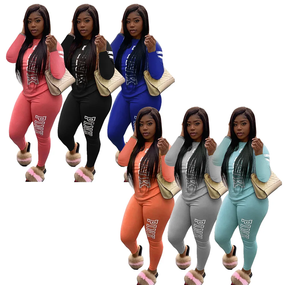 

KBD Drop shipping two-piece set of monogrammed prints for women's wear has become a hit on the Internet womens lounge wear sets