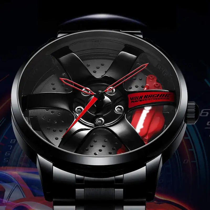 

Free Shipping NIBOSI Wheel Rim Hub Watch Custom Design Sport Car Rim Watches Waterproof Creative Relogio Masculino 2020 Watch