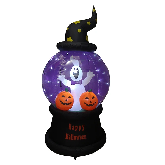 210cmh 7ft Inflatable Halloween Snow Globe Giant Inflatable Globe