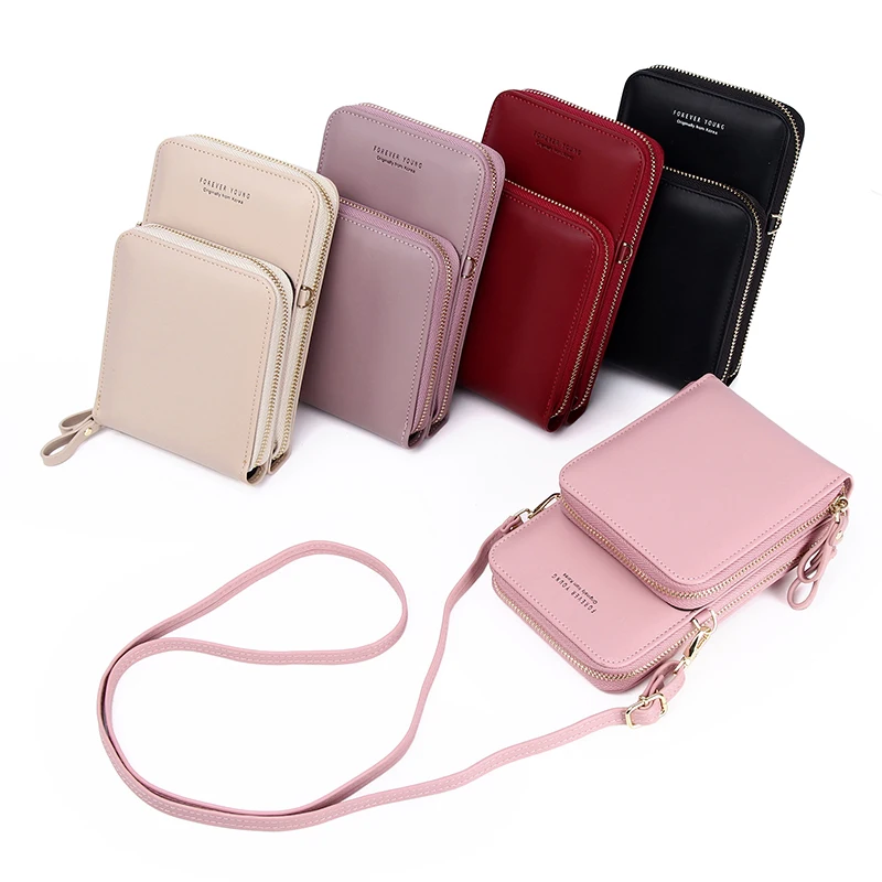 

Fashion women cross body bag with shoulder strap belt,pure color body messenger lady long wallet