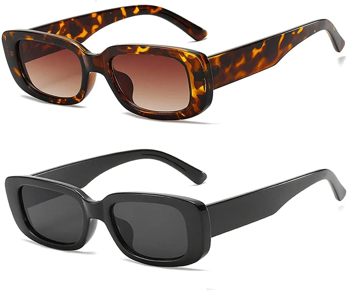 

New Sunglasses -Women Rectangle Square Frame Sun glasses Fashion Sun Glasses Lady Brand Designer Vintage Shades Gafas Oculos, Mix color or custom colors