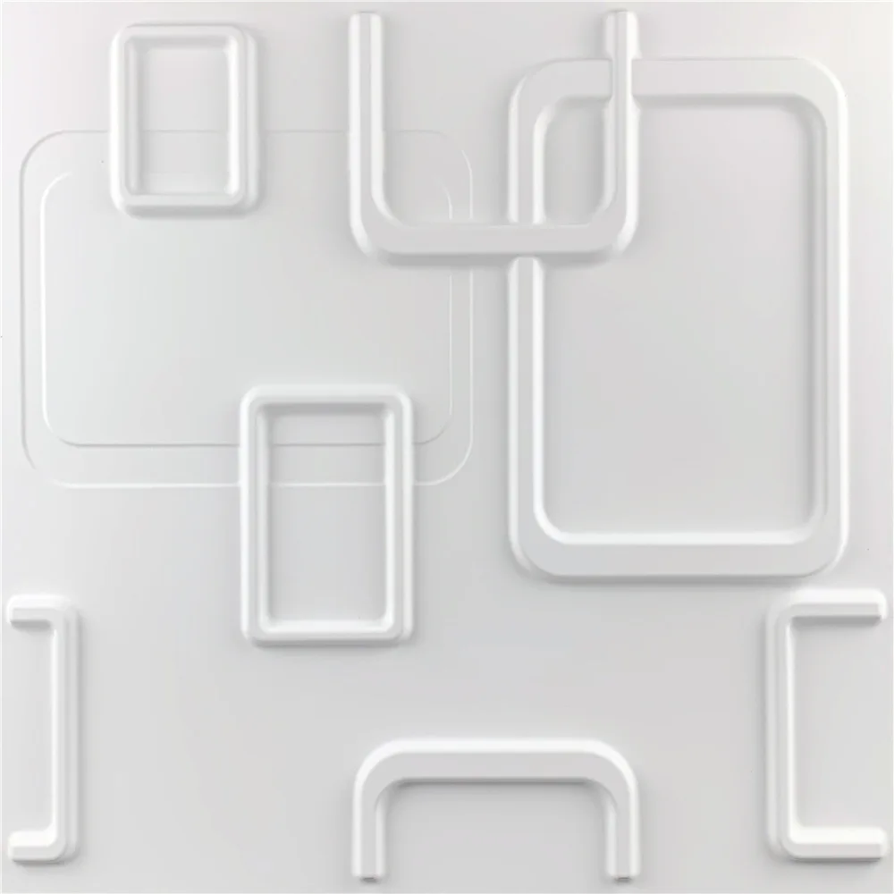Irini Premium Geometric Modern 3D PVC Fireproof Waterproof Wall Panels for Household Interior Decoration Stock US 3-Day Delivery