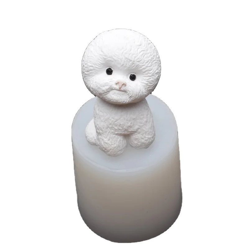 

bichon frise animal blast freezer for pastry silicone mold plate sweets and biscuits tray plastic molde silicon reposteria, As picture