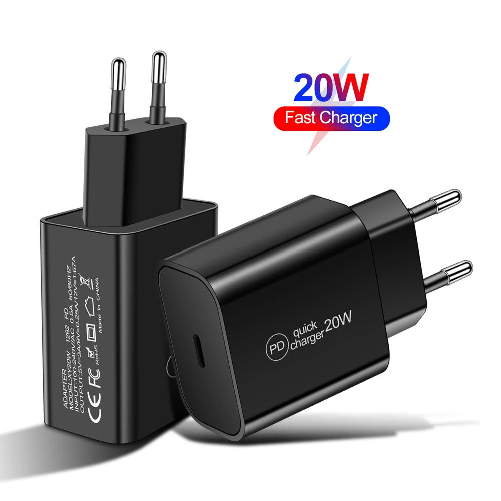 

Free Shipping 1 Sample OK Amazon Top Seller PD 20W Adapter EU US UK Plug Wall Charger For iPhone Fast Charging