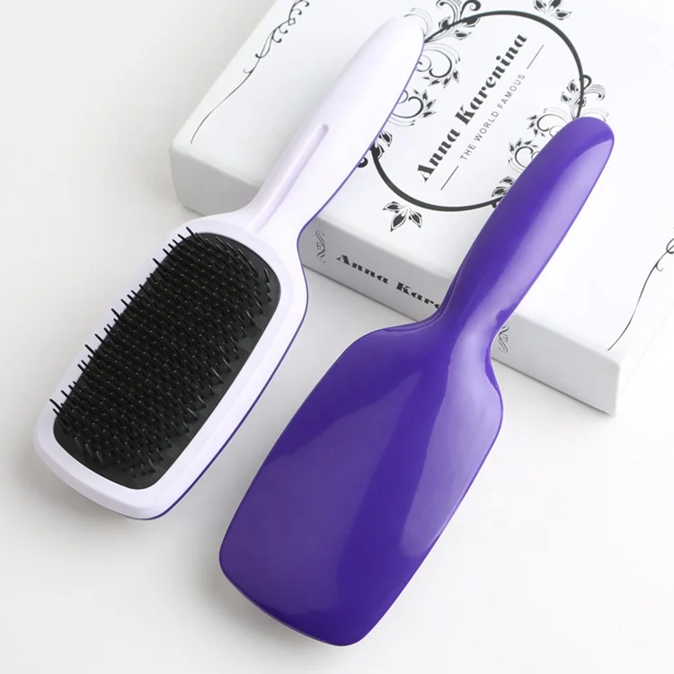 

Polished Surface Two Colors Customized LOGO Detangling Massage combs Brushes Hair, As pics,customized