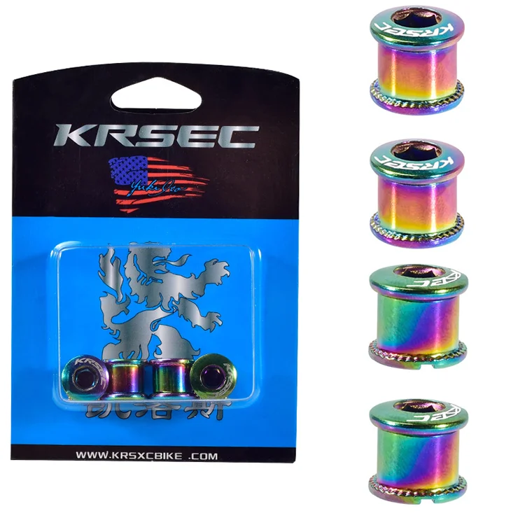 

KRSEC MTB single/double speed bolt ring 6.5/8.5 mm screw bolt with washer, Rainbow