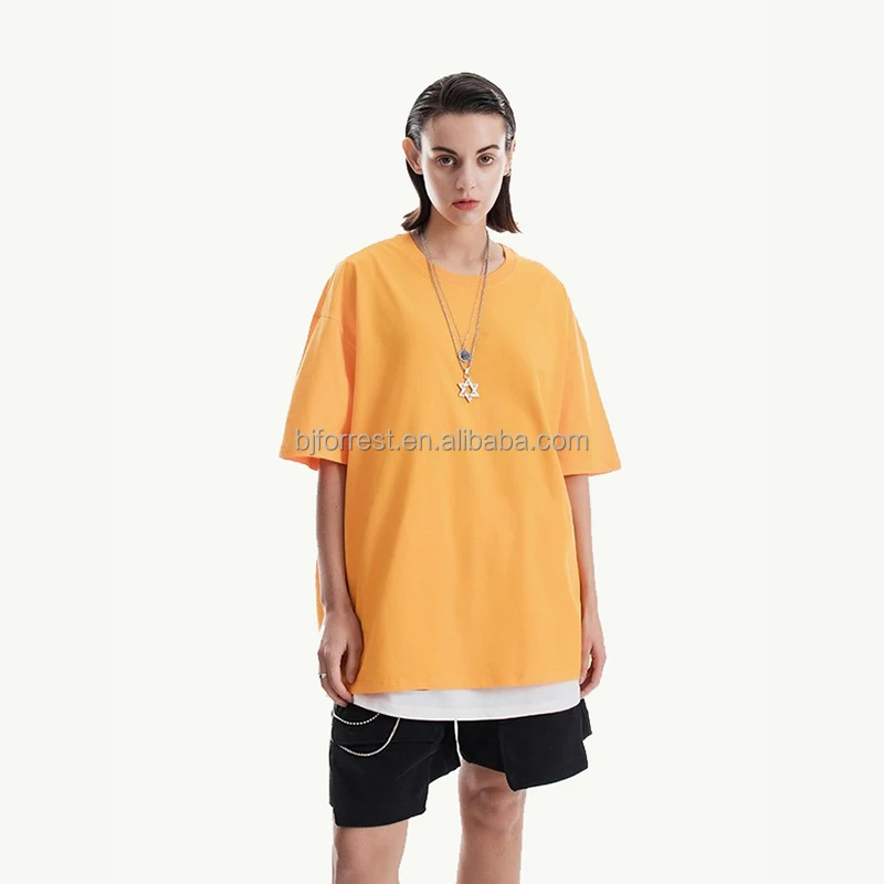 

2021 summer Whole sale drop shoulder oversized plain t shirts plus size women novelty t-shirts