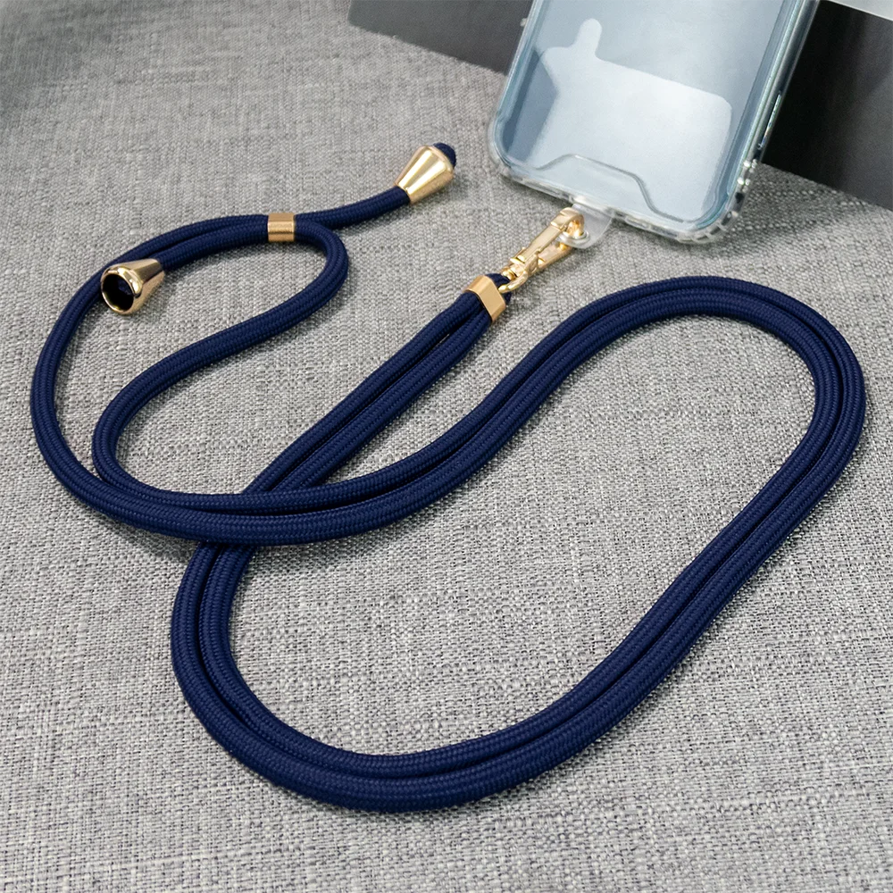 

Dacron Neck Cord With Universal Patch Lanyard Strap Phone Holder Credit Card Holder Phone Case Accessories