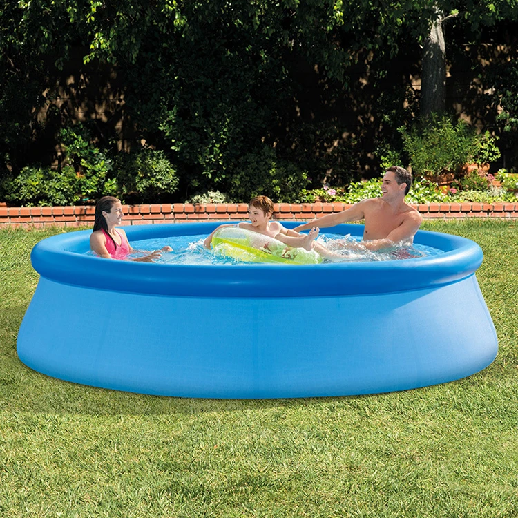 

Inflatable Swimming Pool with Air Pump - 10Ft X 30In Quick Set Round Swimming Pools Above Ground Inflatable Pool for Kids,Adults, Blue