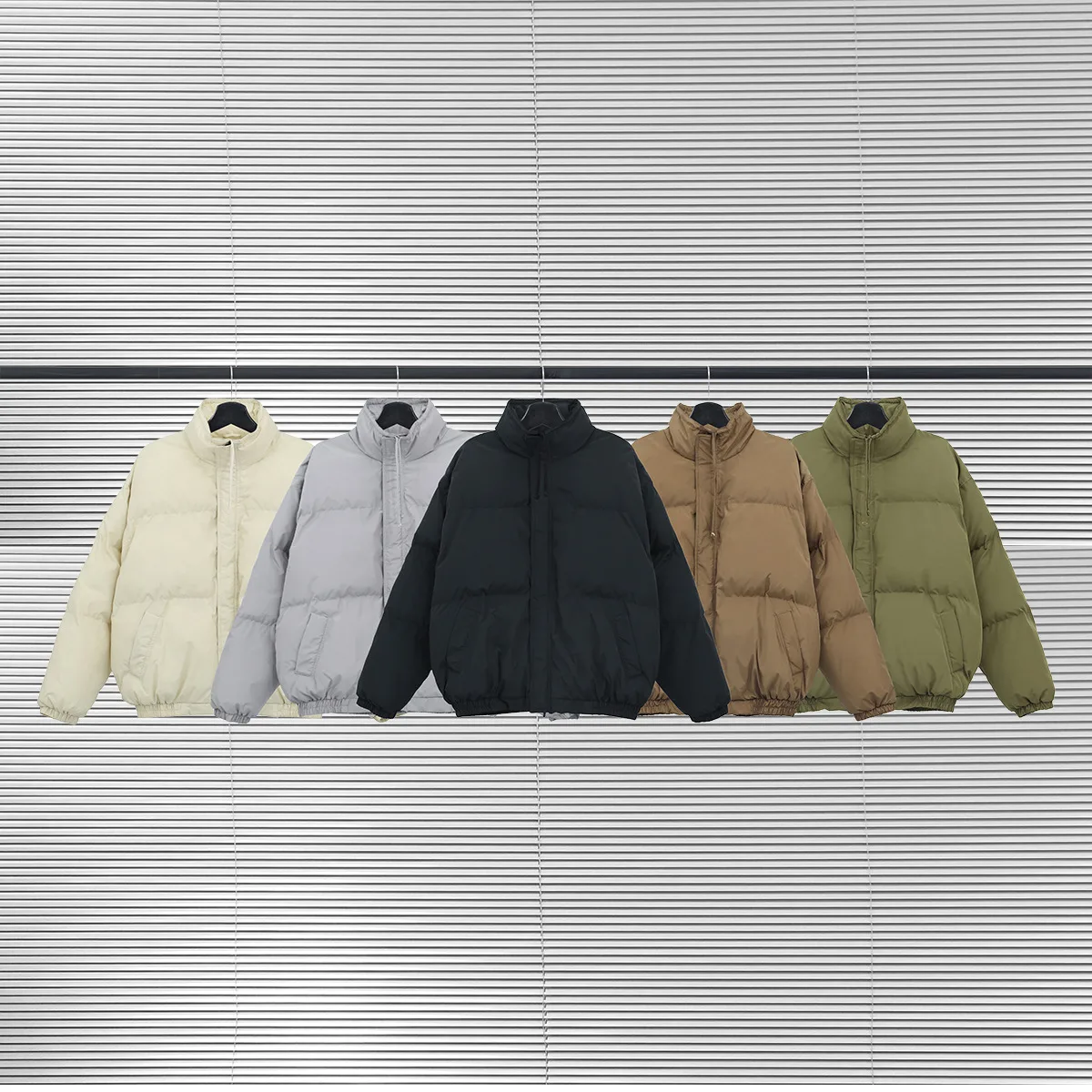 

Fear of god essentials wholesale cheap 5 colors mens oversize puff jacket, Could be customized