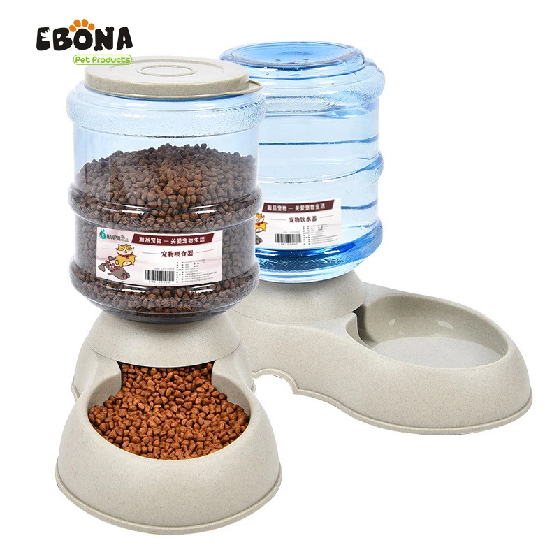 

Plastic Luxury Automatic Gravity Pet Water Feeder Dog Water Bottle Dispenser Bowl, As the picture