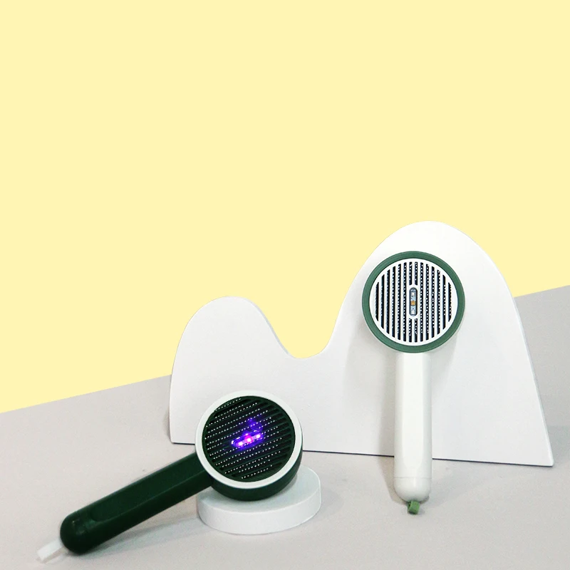 

99.99% Sterilization Pet Brush Hair Remover 2 in 1 Pet Grooming Comb with UV Lamp