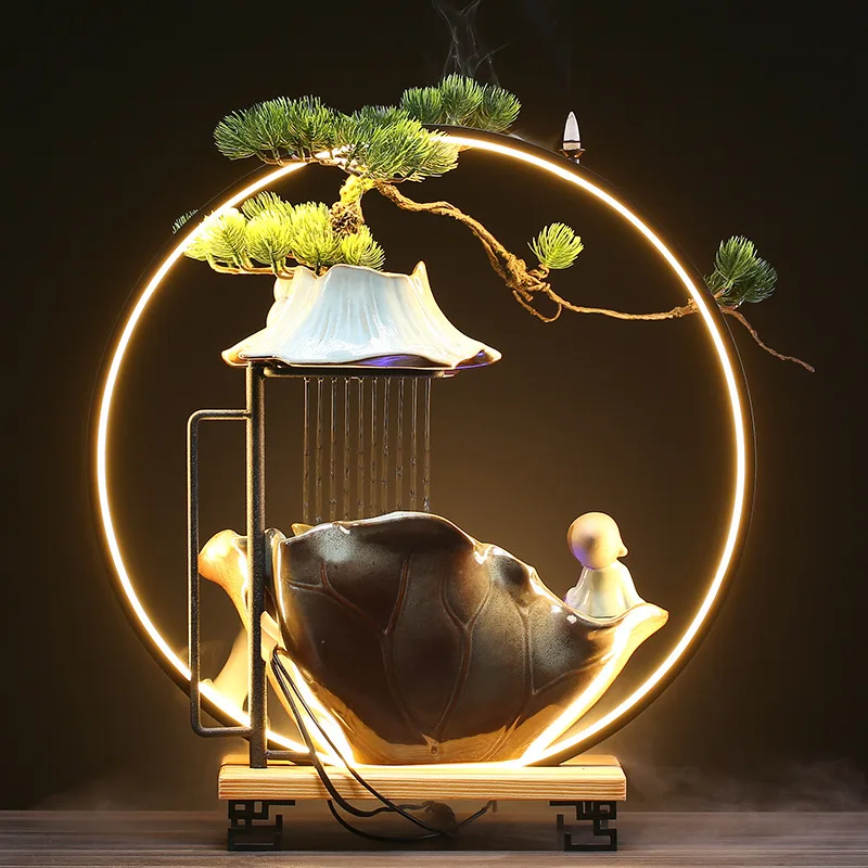 

New Chinese Rockery And Water Fountain Decor Gifts Pieces Luxury Interior Home Decorations Ceramic