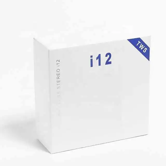 

i12 TWS Original Wireless Earphones Blue tooth 5.0 Wireless Headphones Stereo Sport Headset Earbuds Support iOS/Android Phones, White,black