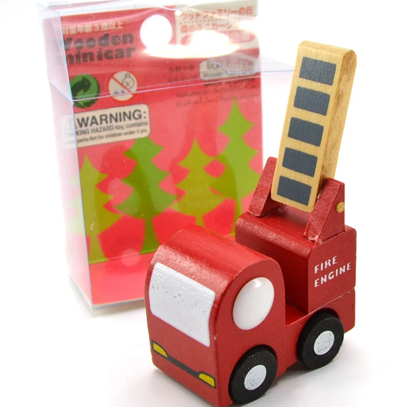 12pcs/set Mini wooden car/airplane/ military vehicle Soft Montessori wooden toys for children with gift box birthday