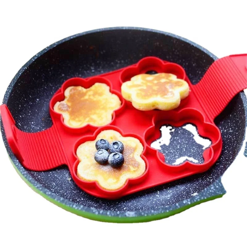 

Free samples for OEM ODM kitchen YDM Egg Pancake Ring Nonstick Pancake Maker Mold Silicone Cooker fried egg shaper Omelet Moulds for Kitchen Baking Accessories, Customized