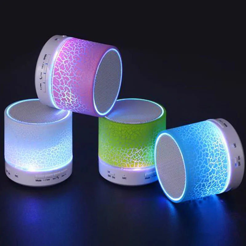 

Best Selling Mini Crack Speaker Colorful Led Wireless Portable Speaker A9 For All Mobile Phones, Black/rose gold /pink /blue /red