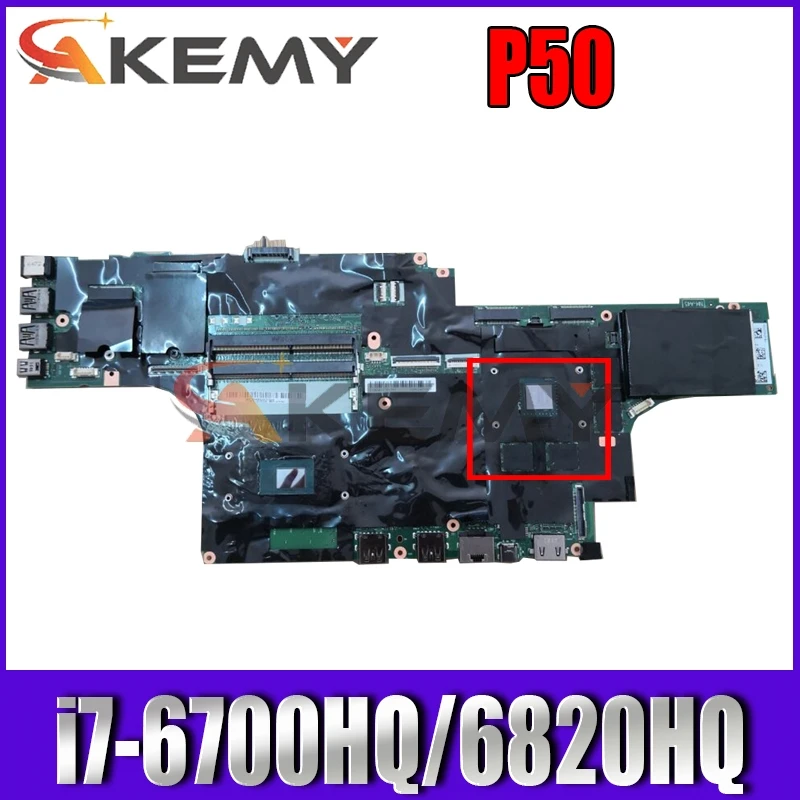 

NM-A451 For Thinkpad P50 Laptop Motherboard With i7-6700HQ/i7-6820HQ CPU N16P-Q3-A2 M2000M 4GB-GPU 01AY364 01AY375 Tested