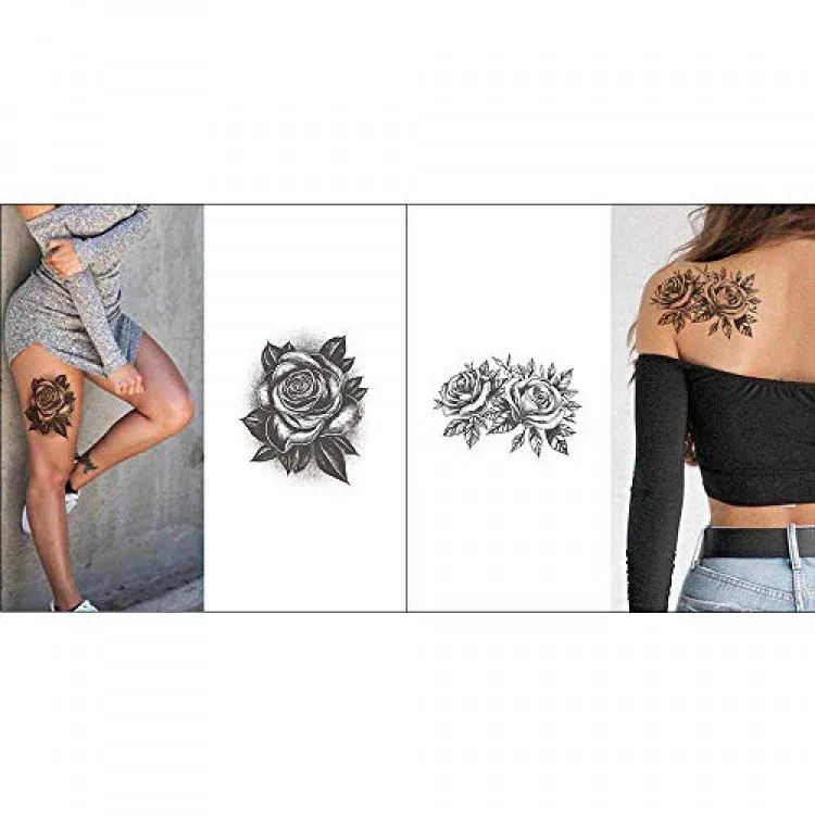3d Tattoo More Accessories Prices And Promotions Fashion Accessories Dec  2022 Shopee Malaysia | 9pcs Flower Tattoos Sticker Tattoos Ornament Mandala  Tattoos Sticker (black) 