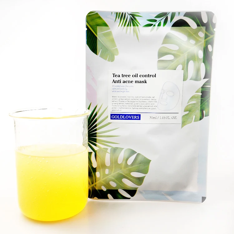 

Hot selling OEM/ODM Tea tree oil control Anti acne facial mask, Yelow
