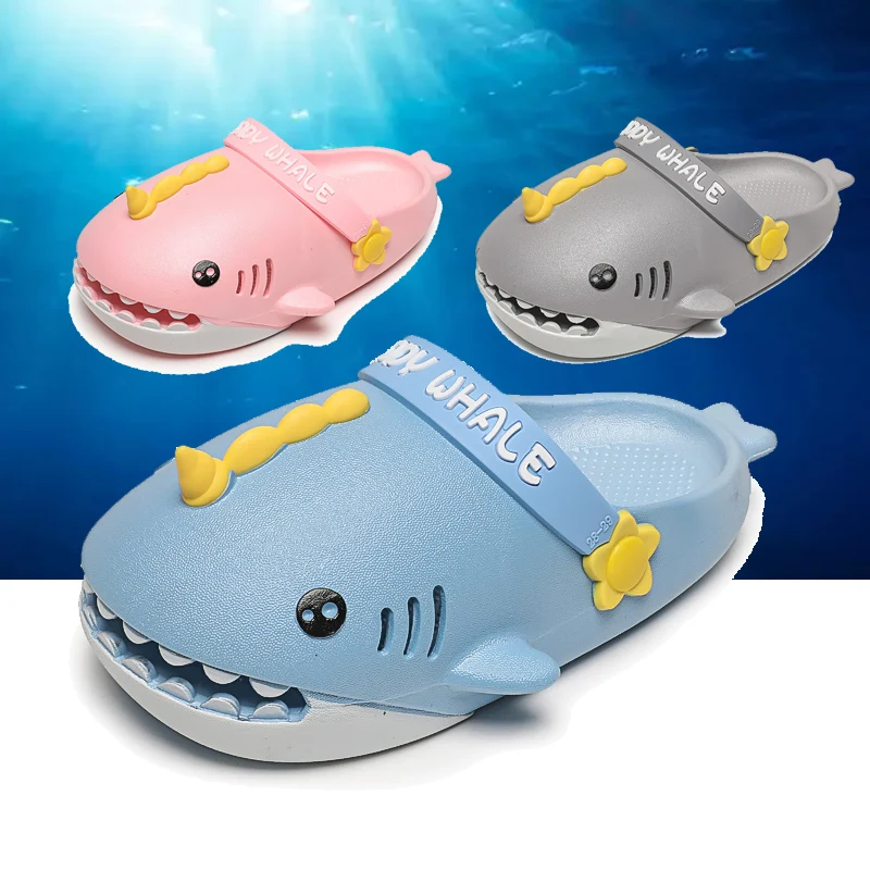

boy new models slippers cartoon kids slippers outdoor little girl child shoes shark slippers