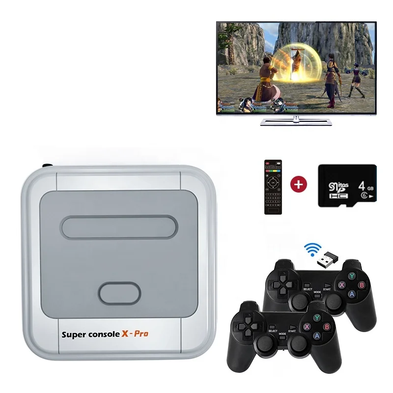 

Super Console X PRO Retro Game Console For PS1/N64/DC 50+Emulators 50000+ Games 4K TV HDMI/Wifi Childhood Video Game Players