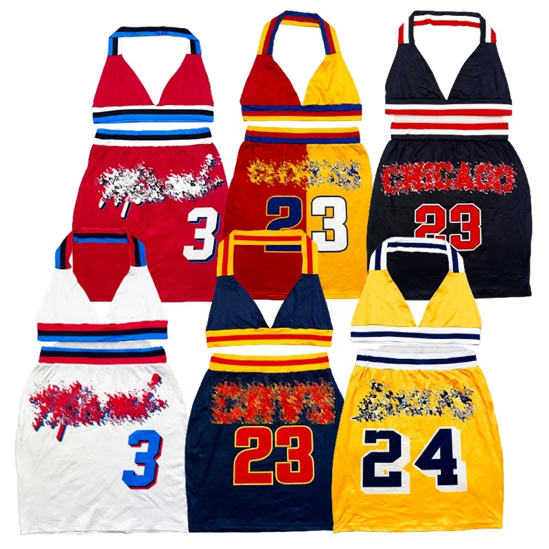 

Wholesale Cheap 23 Chicago Two Piece Track Shorts Set 24 Laker s Fashion 3 Miami Basketball Jersey Dress Skirt Set for Women