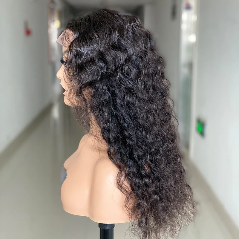 

Brazilian Lace Front Human Hair Wigs For Black Women Remy Hair Wet and Wavy Water Wave Wig