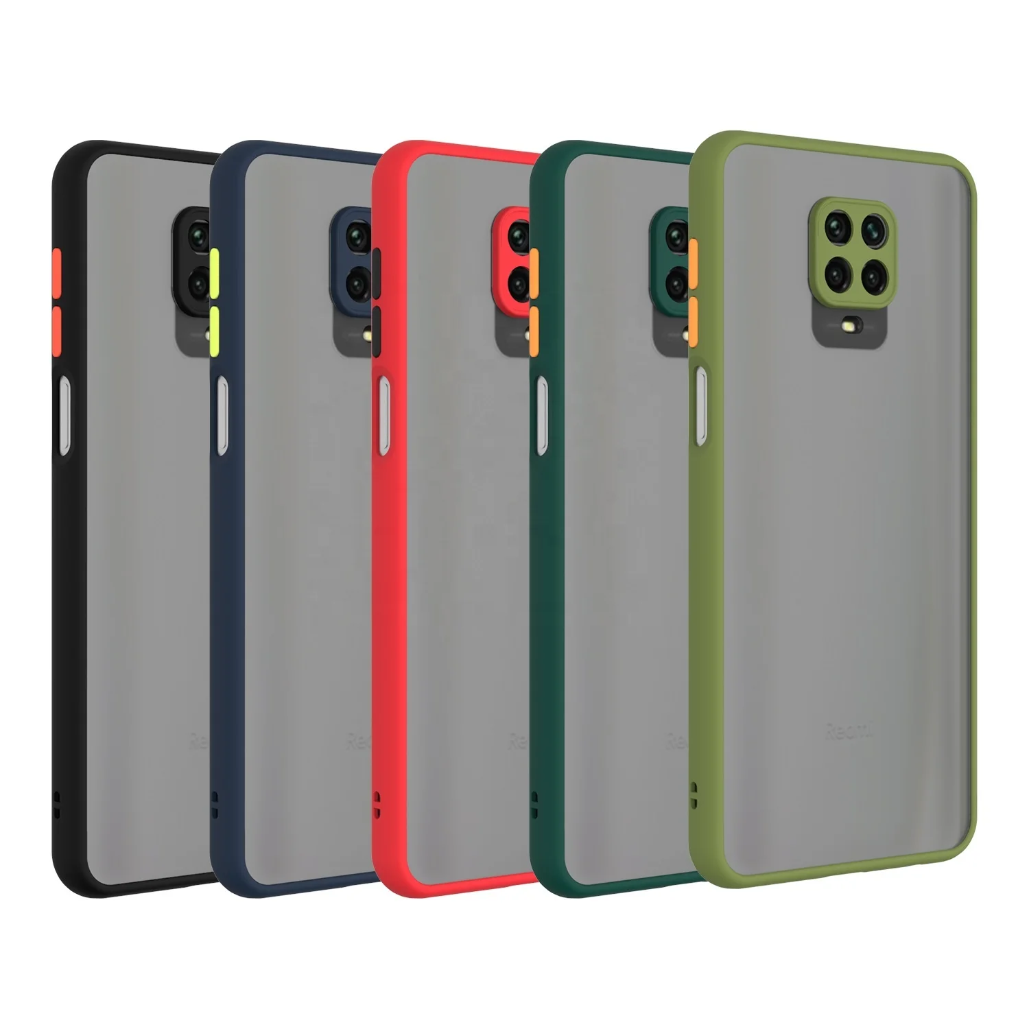 

2020 Mobile Casing Smoke Matte Cellphone Cover TPU PC Kutis Phone Case for Xiaomi Poco M2 Pro Mi 10 5G Redmi Note 9 Max 9S 8 K30