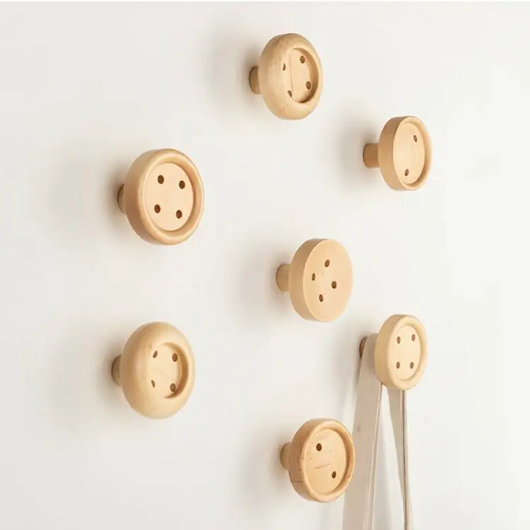 

Stylish Decor for Wall Hanging and Organization Premium Maple Wood Wall Hooks