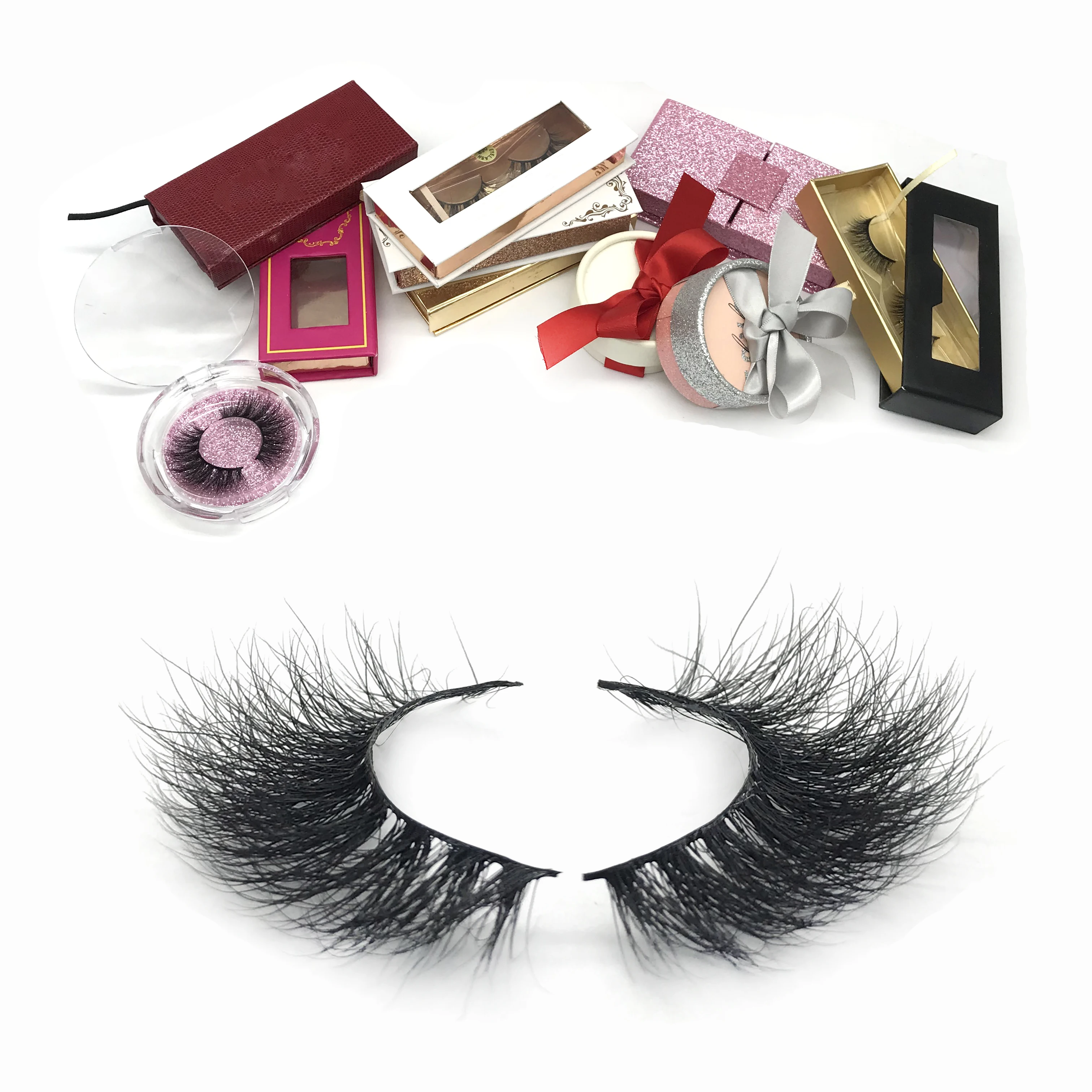 

Private Label Custom America Style Party Silk Mink Flare Eyelashes Vegan Lash Strips, Natural black