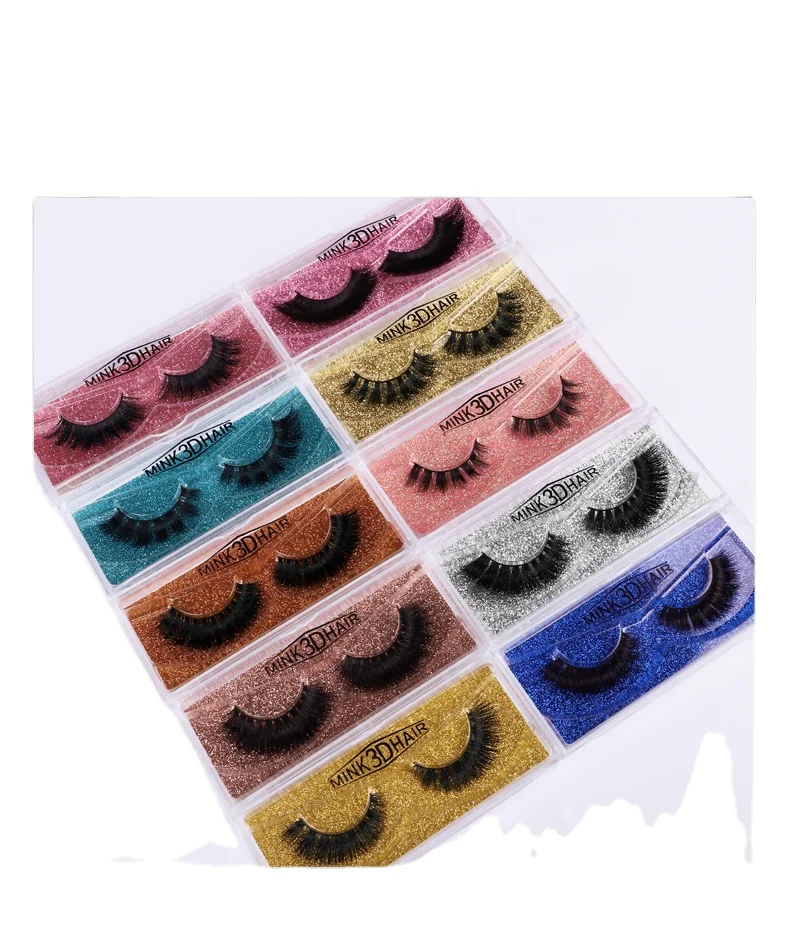 

super fluffy 12mm real mink lashes cosmetics