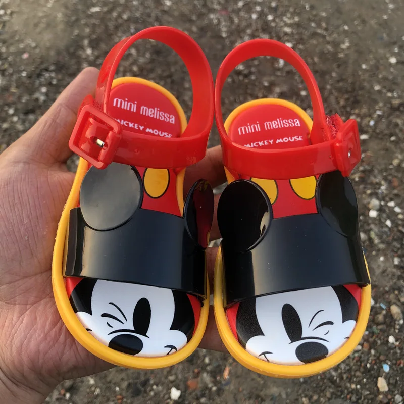 

2021 new summer children's shoes bowknot ears baby leaky toe jelly sandals
